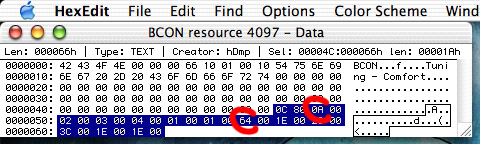 modified BCON 4097 hex