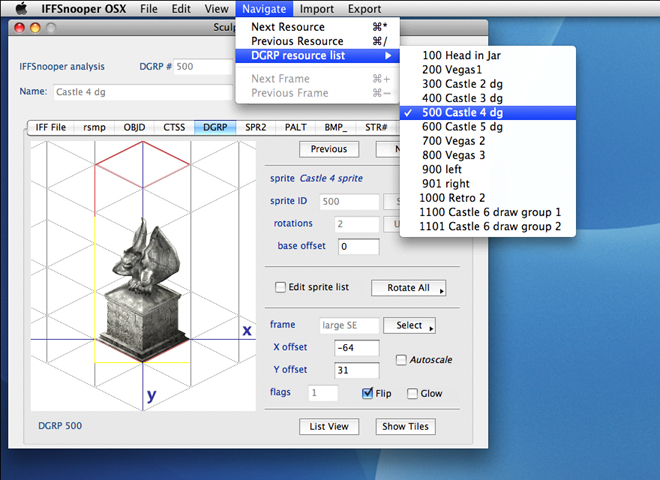 Navigation Submenu OSX